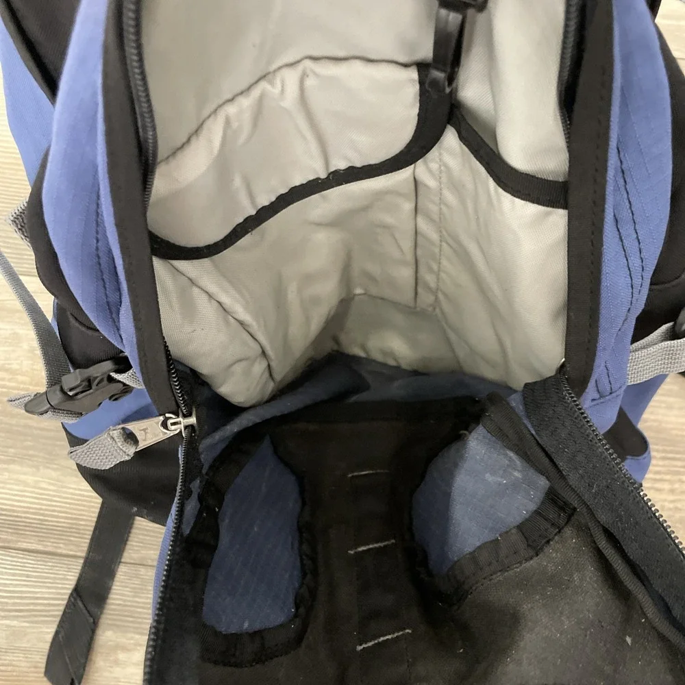 JanSport Airlift 1.0 Backpack Rare Discontinued Hiking Pack Blue Black LightTech